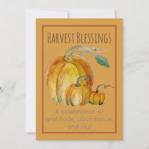 Invitation: Pumpkin Harvest Blessing  Invitation