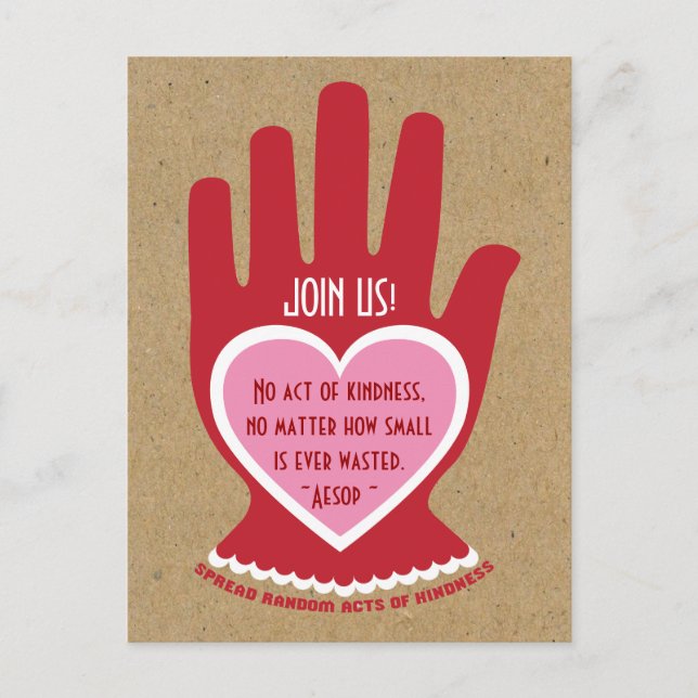 Invitation: Random Act of Kindness Party Invitation Postcard (Front)