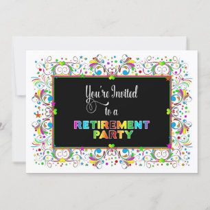 Invitation, Retirement Party, Vivid Colours/Design Invitation
