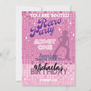 INVITATION RETRO PARTY