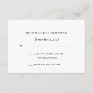 Invitation RSVP Card | Basically