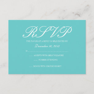 Invitation RSVP Card-RSVP-turq