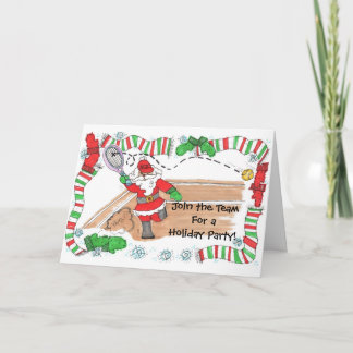 Invitation -Santa On Court