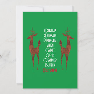Invitation-  Santa's Reindeer -Rudolph  Invitation