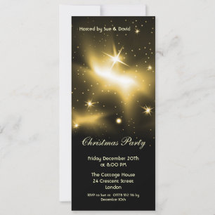 Invitation slim with gold stars