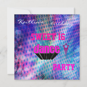 Invitation Sweet 16th Birthday Music Dance Party
