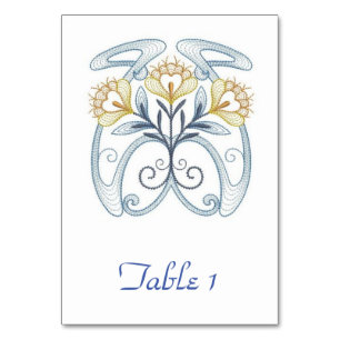 Invitation Table Cards: Art Nouveau
