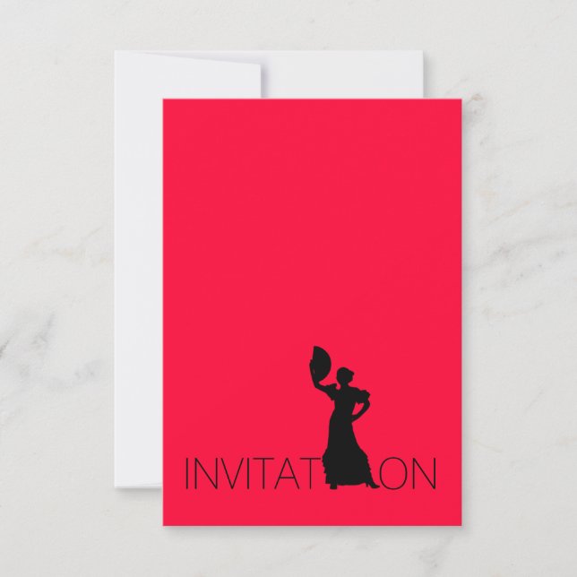 Invitation Tango Flamenco Latin Dance (Front)