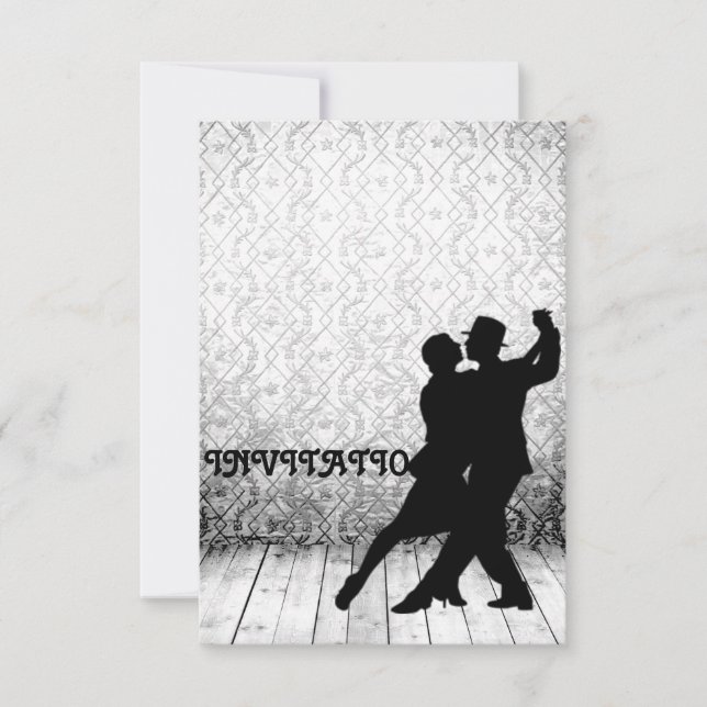 Invitation Tango Flamenco Latin Dance (Front)