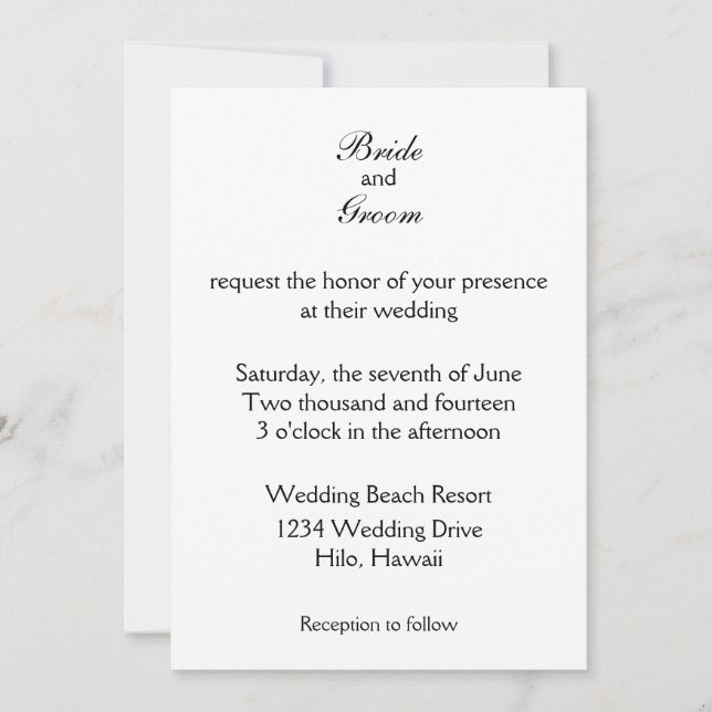 Invitation template (Front)