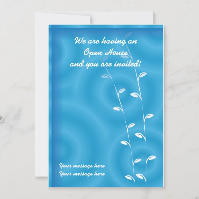 Invitation Template Blue Spa (Front)