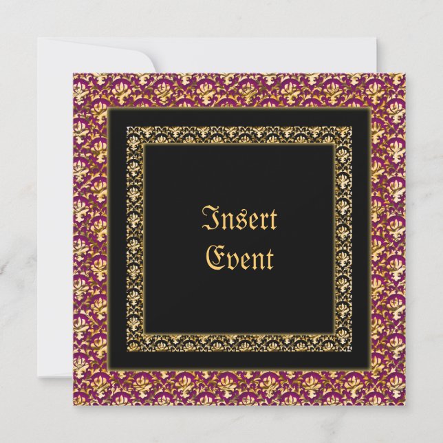 Invitation Template elegant party customisable (Front)