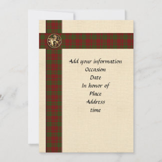 Invitation template Masculine Scottish plaid