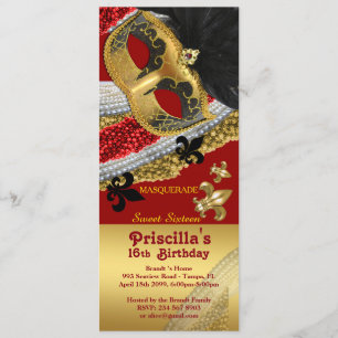 "Invitation Ticket style","Birthday Sweet Sixteen" Invitation