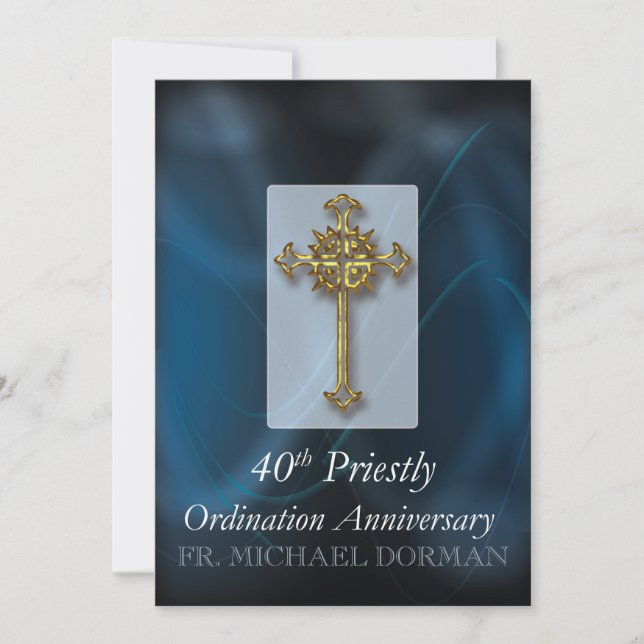Invitation to 40th Ordination Anniversary Custom N (Front)