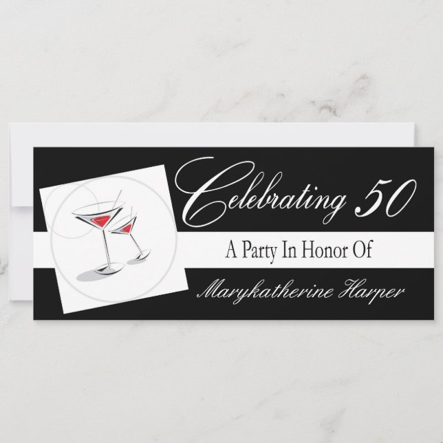 Invitation to a 50th Birthday Party (Front)