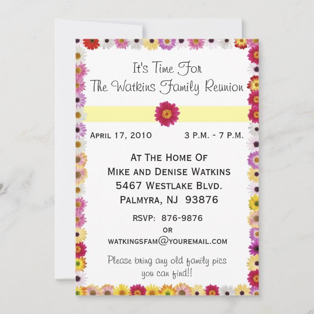 Invitation to a Family Reunion (Front)