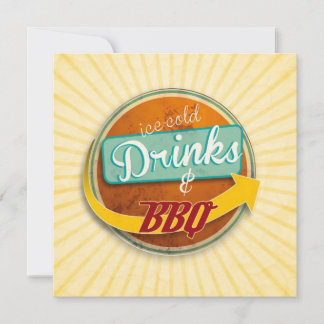 Invitation to BBQ in 50s style