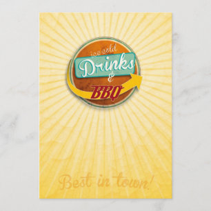 Invitation to BBQ in 50s style