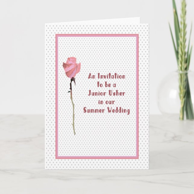 Invitation to be Junior Usher in Summer Wedding (Front)