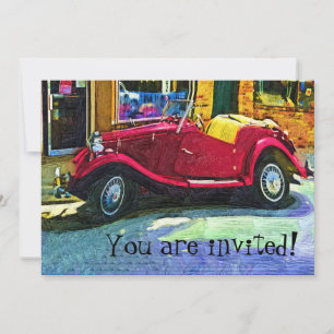 Invitation to Celebration with Classic Car
