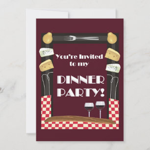Invitation to Dinner Party-with Quote
