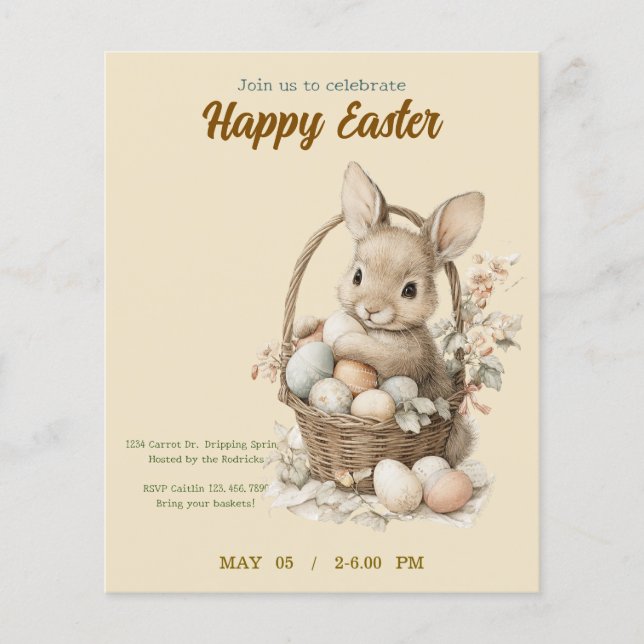 invitation to Easter with Peter Rabbit (Front)