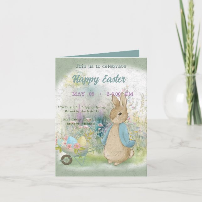 invitation to Easter with Peter Rabbit (Front)