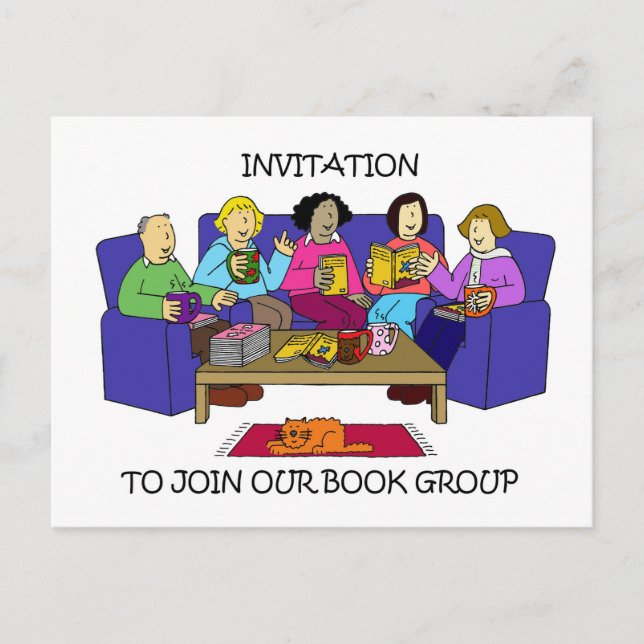 Invitation to Join Our Book Group Postcard (Front)