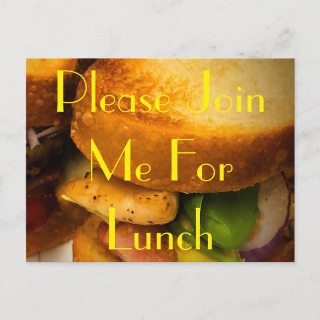 Invitation To Lunch Post Card (Front)