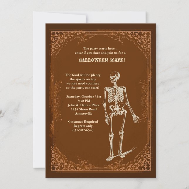Invitation to Party Halloween Style (Front)