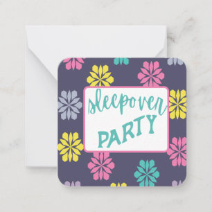 Invitation To Sleep Over Party: