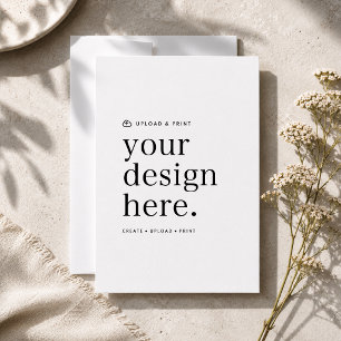 Invitation Upload Your Design 5x7 Card Template