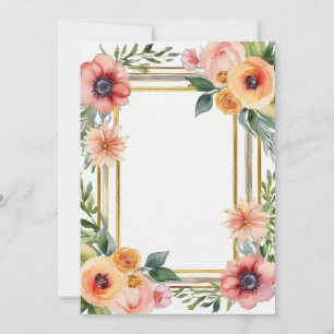 invitation - vintage flowers