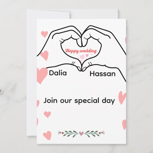 Invitation wedding  (Front)