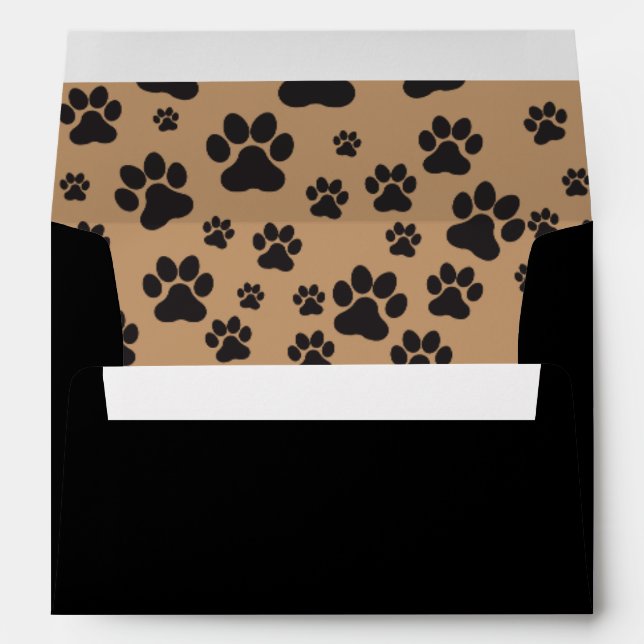 Invitation white brown and black envelope (Back (Bottom))