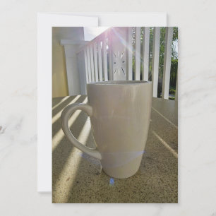Invitation with coffee mug
