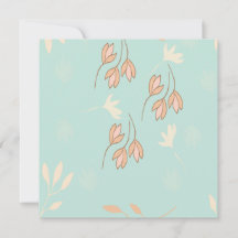 Invitation with floral design.