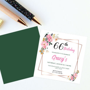 Invitations 66th Birthday