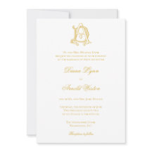 Invitations AD Monogram or DA Monogram