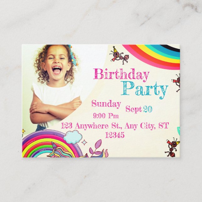 Invitations birthday (Front)