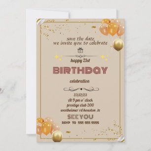invitations birthday 21st 