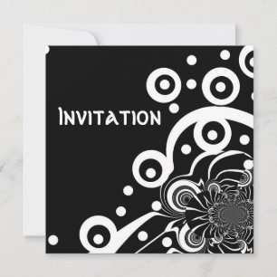 Invitations Black & White Style Clear Space (3)