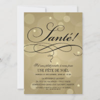 Invitations de Fête de Noël | Champagne Vive Thème