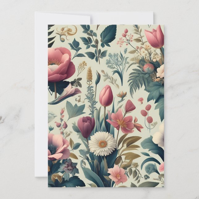 Invitations | Floral Elegance | Custom 5x7 Cards (Front)