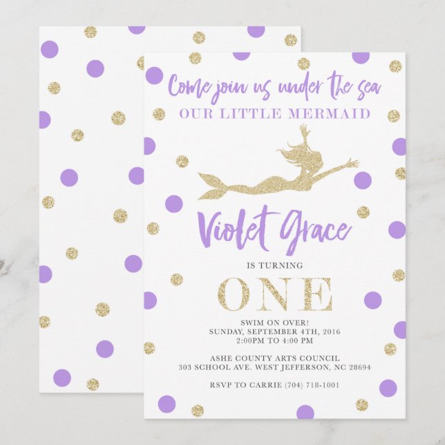 Invitations for Carrie (Front/Back)