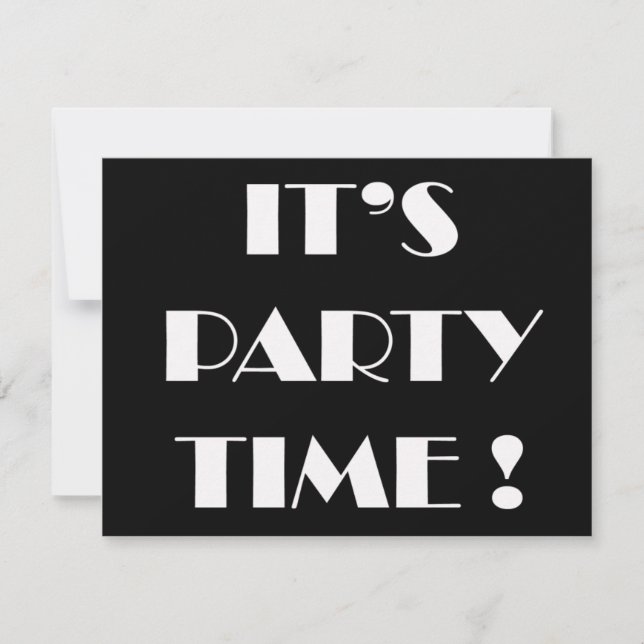 Invitations "it's party time" - customise wording (Front)