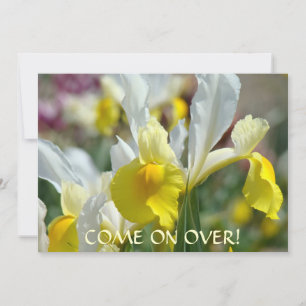 INVITATIONS PARTIES Iris Flowers Come on Over!