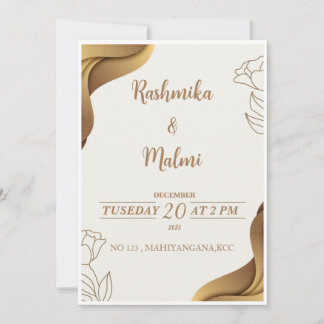 Invitations wedding card