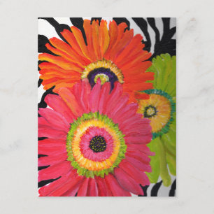 Invitations with Bright & Colourful Gerbera Daisie